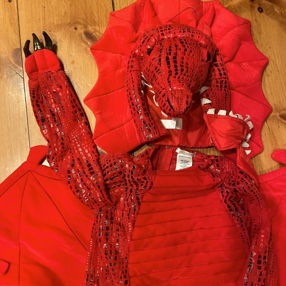 Pottery Barn Kids Dragon Costume Red Size 4-6 Y
